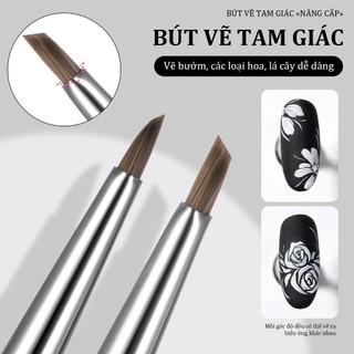 Miss Gooey Cọ vẽ móng hình tam giác được nâng cấp mới với lông mềm mại mượt mà giúp vẽ hoa bướm và các họa tiết trang trí móng khác dễ dàng và nhanh chóng