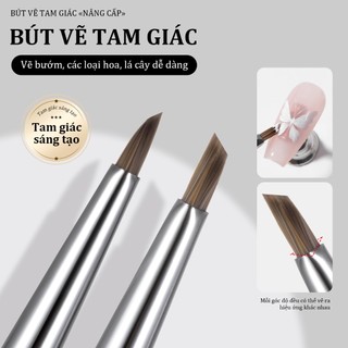 Miss Gooey Cọ vẽ móng hình tam giác được nâng cấp mới với lông mềm mại mượt mà giúp vẽ hoa bướm và các họa tiết trang trí móng khác dễ dàng và nhanh chóng