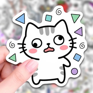 Bộ 50 Dễ Thương Pokky Mèo Dán Kawaii Mèo Meme Graffiti Đề Can Hành Lý Laptop Xe DIY Miếng Dán