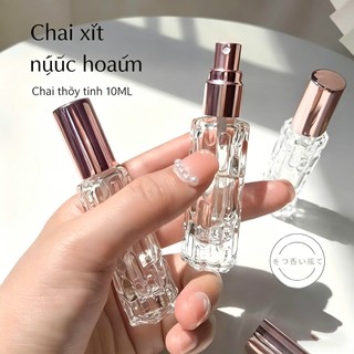 Lọ Chiết Nước Hoa 10ml, Chai Xịt Nước Hoa Mini Thủy Tinh Có Thể Nạp Lại, Không Kèm Nước Hoa Bên Trong