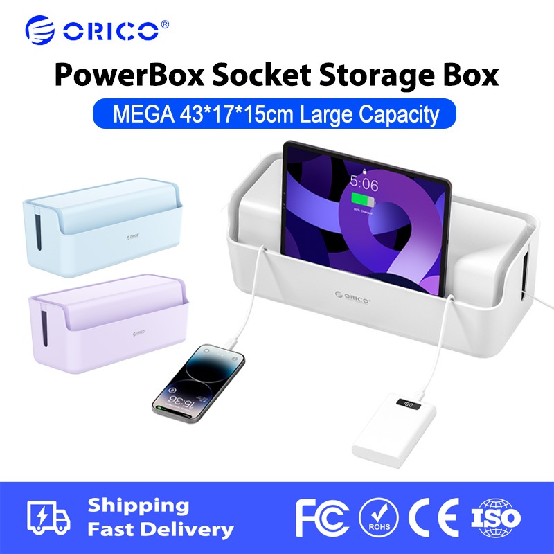 ORICO PB03 Hộp sắp xếp/lưu trữ dây siêu lớn, hộp phân loại ổ cắm điện, cáp máy tính