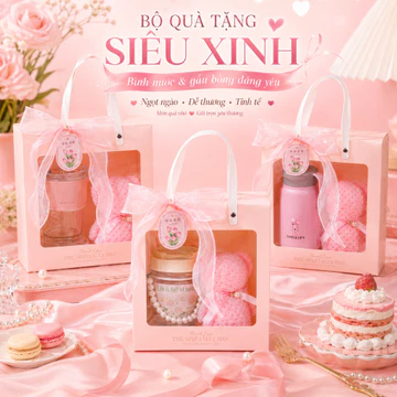 Kèm theo Hộp Quà Tặng Thiết Thực Quà Tặng Nhỏ Quà Tặng Sinh Nhật Nữ Túi Tote Mở Sự Kiện Dễ Dàng-
