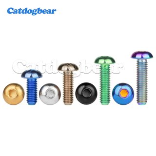 Catdogbear Titanium M3 Bolt Ổ cắm lục giác nửa đầu tròn (Allen) Vít cho xe đạp