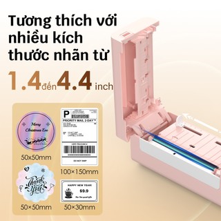 Máy in nhiệt FlashLabel (Khổ A6) kết nối Bluetooth In Đơn Hàng bằng Điện Thoại, sàn TMĐT, Tem, Mã Vạch,