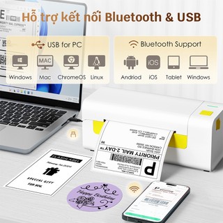 Máy in đơn hàng FLASHLABEL Y486 in đơn hàng, phiếu gửi, minicode, Logo Tự Dán, Bảo Hành 16 Tháng
