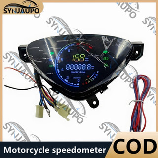 Đồng hồ tốc độ kỹ thuật số mới Đồng hồ đo xe máy RPM EFI ECO Đồng hồ đo dầu Tổng số dặm Đồng hồ đèn pha tự động cho YAMAHA Mio Sporty
