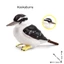 Trẻ em nhận thức rắn mô phỏng động vật hoang dã mô hình chim cười kingfisher chim động vật mô hình đồ chơi trang trí
