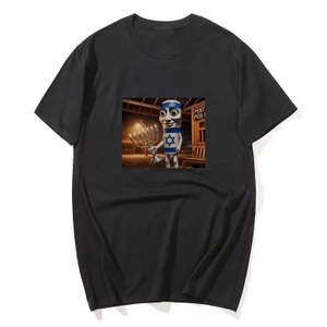 Áo dạo phố nam nữ hài hước thời trang quá khổ, áo sơ mi cotton tay ngắn