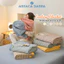 Chăn cotton Abraca Dabra mỏng mềm mại thoải mái thoáng khí in họa tiết kẻ sọc caro đơn giản 1m5 1m8 2m