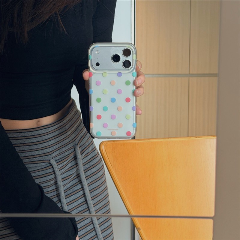 Ốp điện thoại iPhone 17 Pro max Dot pattern TPU materia IMD