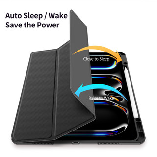DUX DUCIS TOBY Sarung Tablet untuk iPad Pro 13 11 12.9 / Air 11 13 5 4 Mini 7 6 10 9 8 7 9.7 Vỏ TPU da thông minh