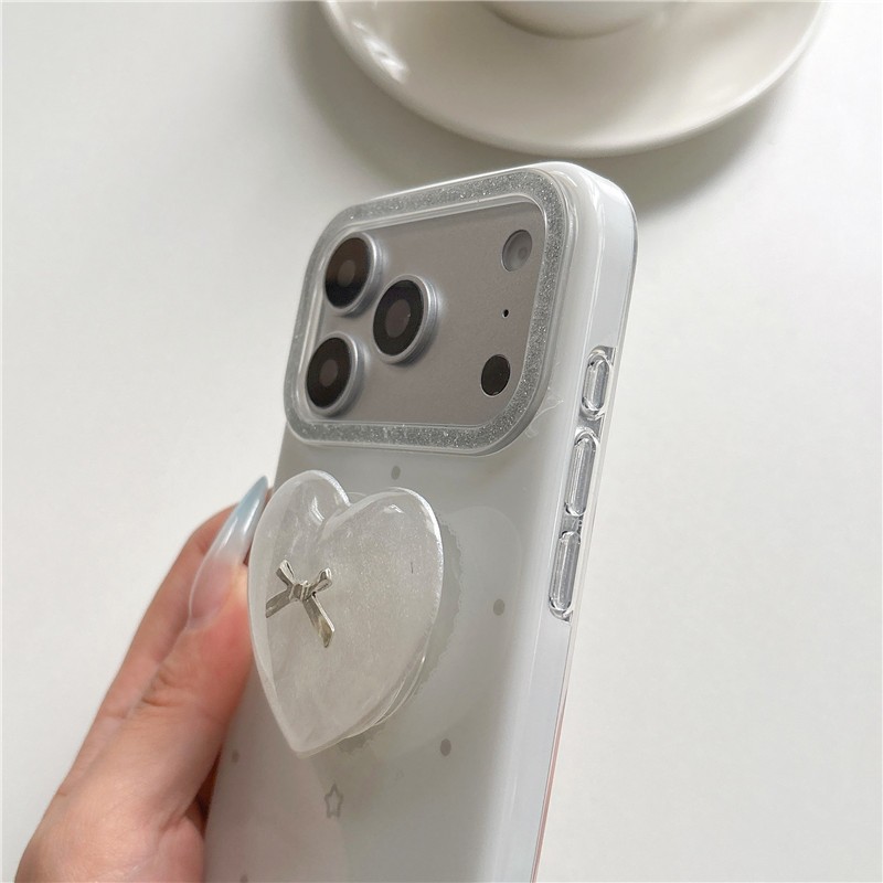 Ốp điện thoại iPhone 17 Pro max Sparkle nơ tie họa tiết TPU materia IMD