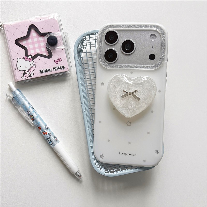 Ốp điện thoại iPhone 17 Pro max Sparkle nơ tie họa tiết TPU materia IMD