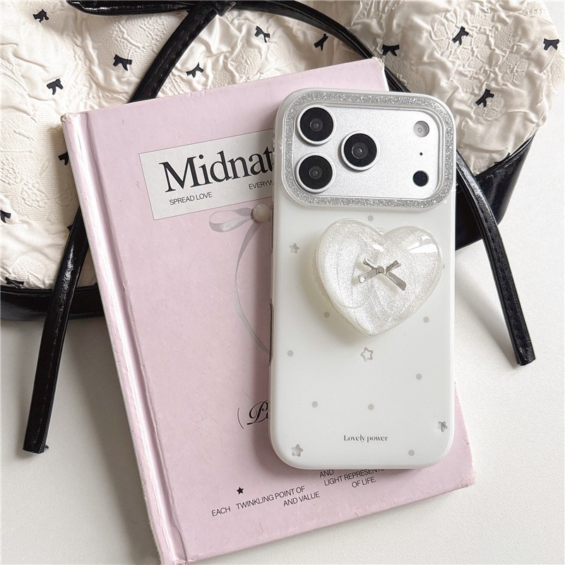 Ốp điện thoại iPhone 17 Pro max Sparkle nơ tie họa tiết TPU materia IMD