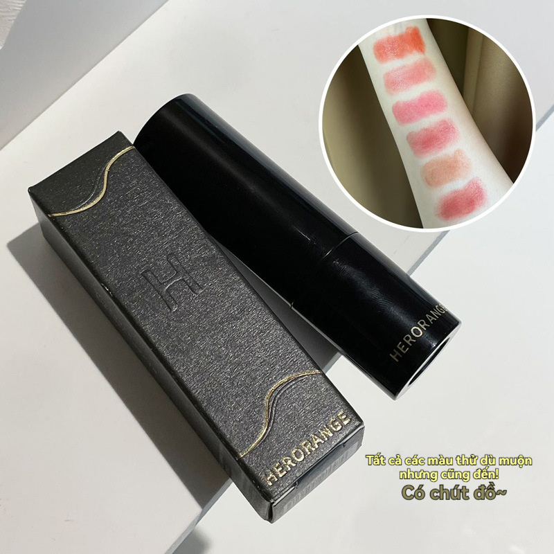 HERORANGE 【Son tông màu nhạt】 - Son đa năng bóng nước, dưỡng ẩm, lên màu tự nhiên & lâu trôi
