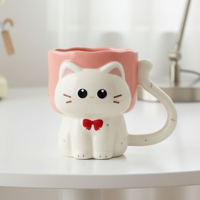 Cốc gốm sứ hình mèo dễ thương
