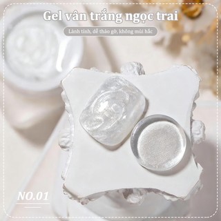 Miss Gooey Sơn gel móng tay hiệu ứng xà cừ một xu hướng mới với họa tiết vỏ sò xoắn ốc cực quang cho năm