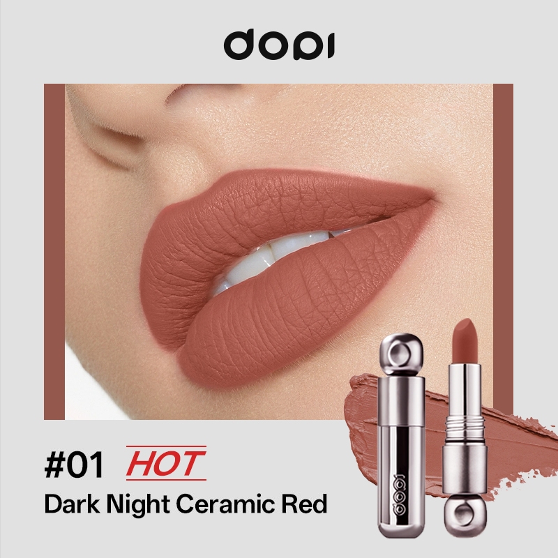 DOPI Satin Mờ Son Môi Mềm Sương Mù Kem Son Nhung Độ Bão Hòa Cao Chống Dính Cốc Môi Bùn