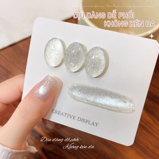 Miss Gooey Bộ móng gel họa tiết mắt mèo bông tuyết lấp lánh kiểu mới năm 2026 Ánh nhũ mịn làm sáng da cao cấp đa năng và làm sáng da với thiết kế bông tuyết