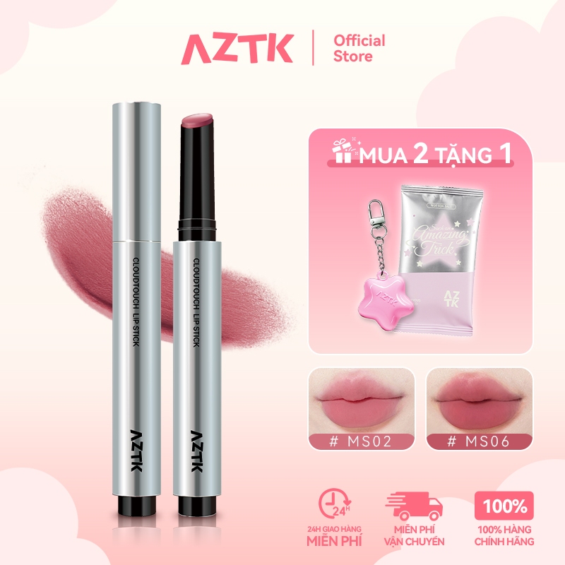 AZTK Son Thỏi Lì Matte Nhung Mềm Môi Lâu Trôi Không Khô Môi 1.8g