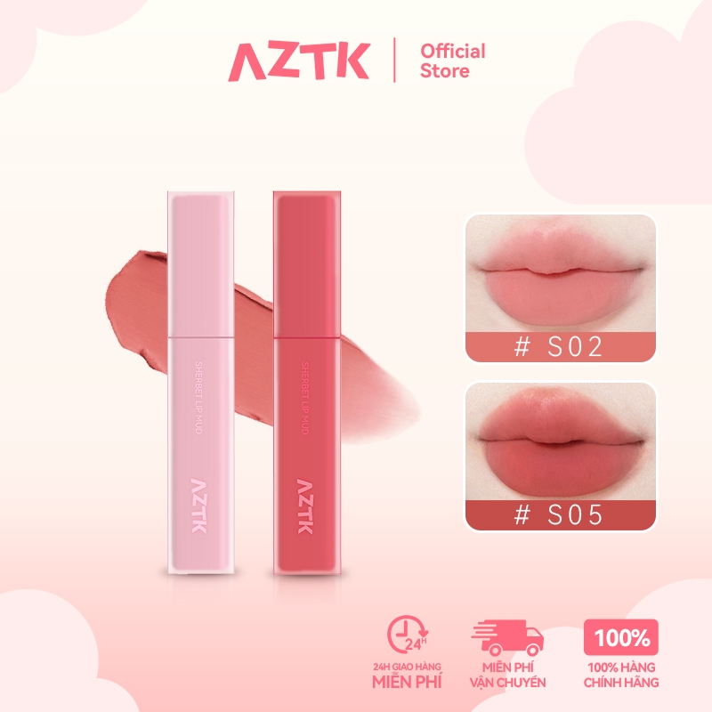 AZTK Son Thỏi Lì Matte Nhung Mềm Môi Lâu Trôi Không Khô Môi 4.5g