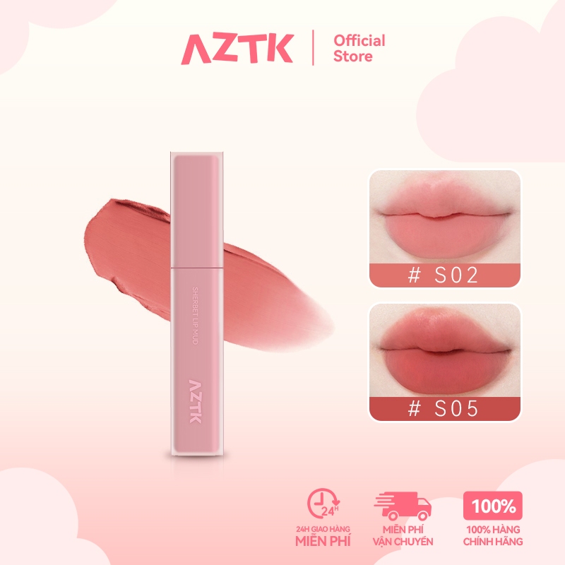 AZTK Son Thỏi Lì Matte Nhung Mềm Môi Lâu Trôi Không Khô Môi 4.5g