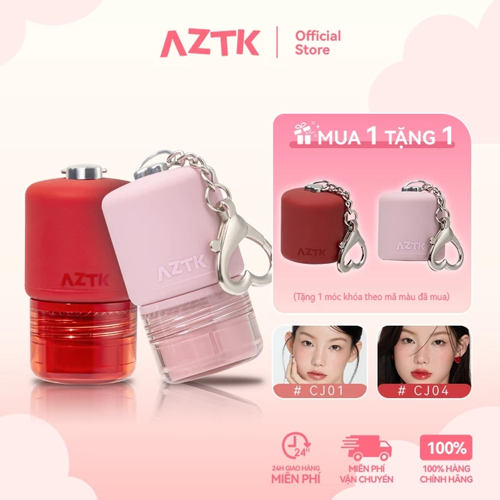 AZTK son dưỡng ẩm màu son kem lì son tint bóng tint lì juicy cho 5g