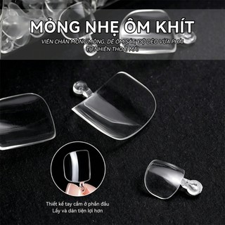 Miss Gooey Hình dán móng siêu mỏng trong suốt không cần đánh bóng liền mạch phủ kín toàn bộ móng thích hợp cho móng chân và móng bàn chân