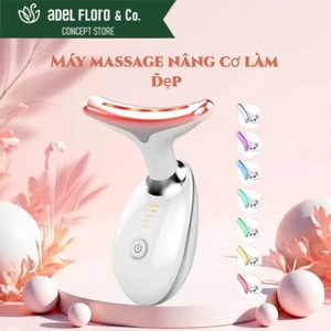 【Adel Floro &Co.】Thiết Bị Massage Cổ -Rung âm, Nóng & Lạnh, Cổng USB, 7 Màu LED, Làm Đẹp Đa Tác Dụng