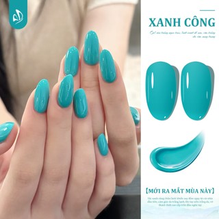 Miss Gooey Sơn móng tay gel màu xanh công Peacock Blue đang rất được ưa chuộng Phong cách mới Xuân/Hè 2026 Màu sắc tươi sáng và hợp thời trang