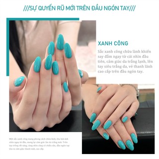 Miss Gooey Sơn móng tay gel màu xanh công Peacock Blue đang rất được ưa chuộng Phong cách mới Xuân/Hè 2026 Màu sắc tươi sáng và hợp thời trang