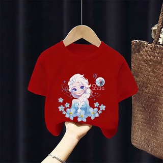 [Giao hàng trong ngày] Áo thun Cotton nguyên chất màu trắng cho trẻ em NASA Áo thun công chúa bé gái in hình 3-16 tuổi bé trai bé gái tay ngắn thông thường