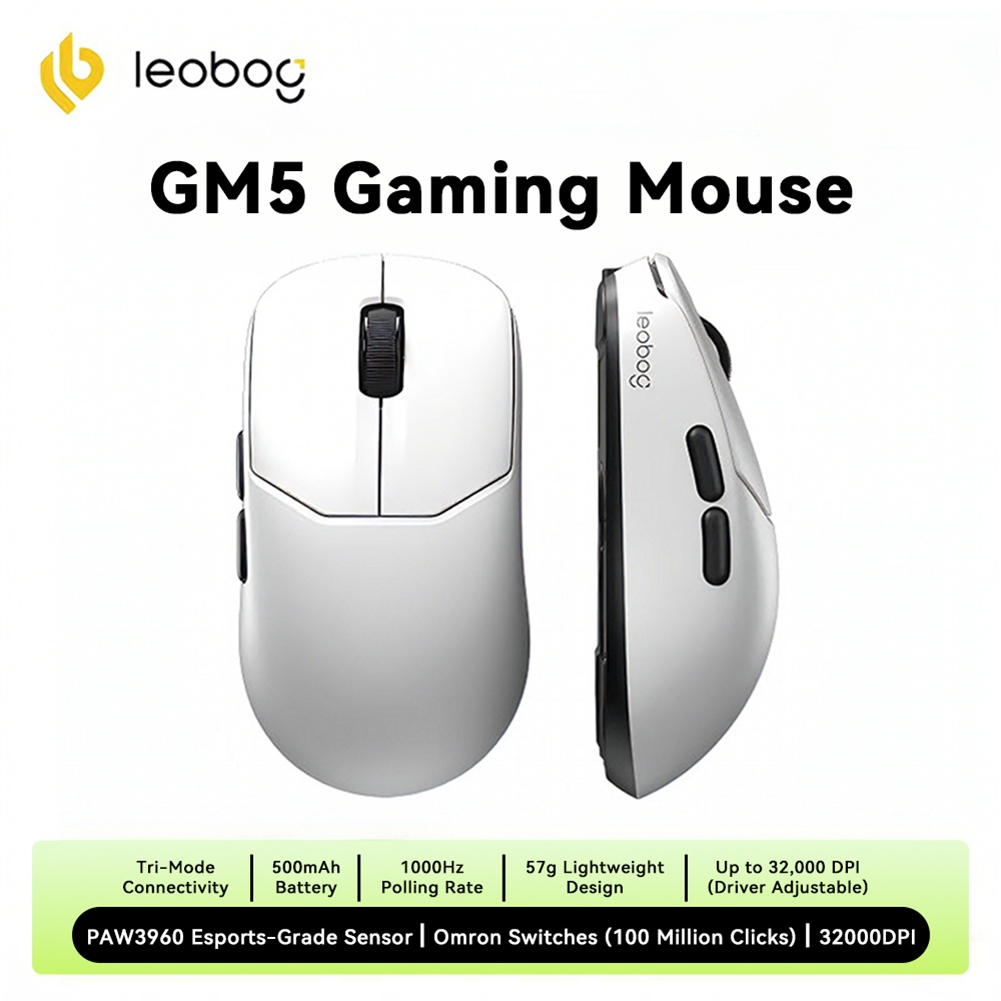 Chuột chơi game ba chế độ AULA LEOBOG GM5 có dây / 2.4G / BT 100M Clicks Công thái học Độ trễ thấp siêu nhẹ | BigBuy360 - bigbuy360.vn