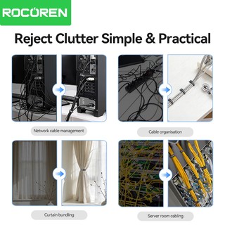 Rocoren Cáp Tổ Chức 40 Chiếc Quản Lý Cáp Cuộn Băng Bảo Vệ Cho Dây Buộc Phụ Kiện Điện Thoại organizador Cáp