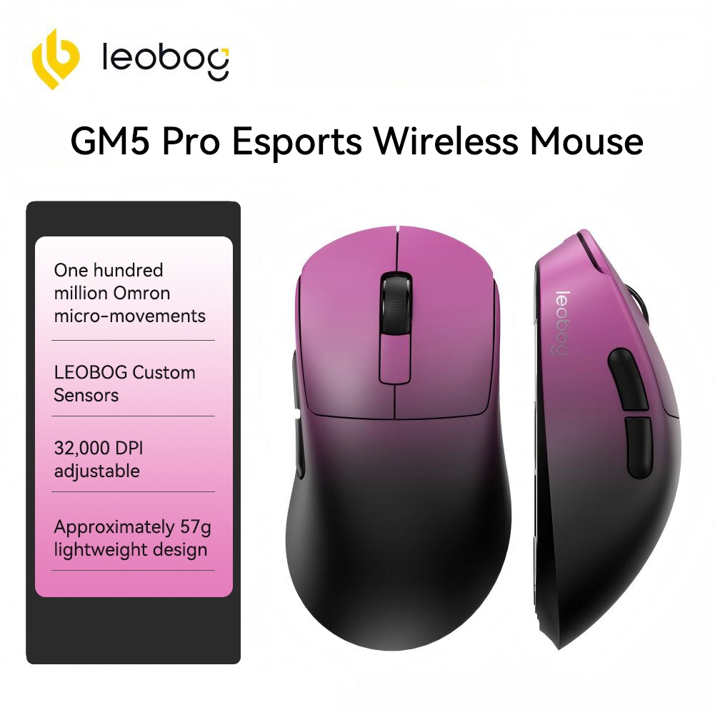 Chuột chơi game ba chế độ AULA LEOBOG GM5 có dây / 2.4G / BT 100M Clicks Công thái học Độ trễ thấp siêu nhẹ | BigBuy360 - bigbuy360.vn