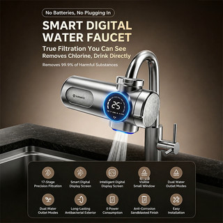 Bộ lọc vòi UV, máy lọc nước gia dụng để rửa mặt, máy lọc nước máy đa năng nhà bếp, máy lọc nước khử clo
