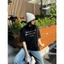 Unisex Gương Quá Khổ Kim Cương Giả Vintage Giặt Áo Thun Ngắn Tay
