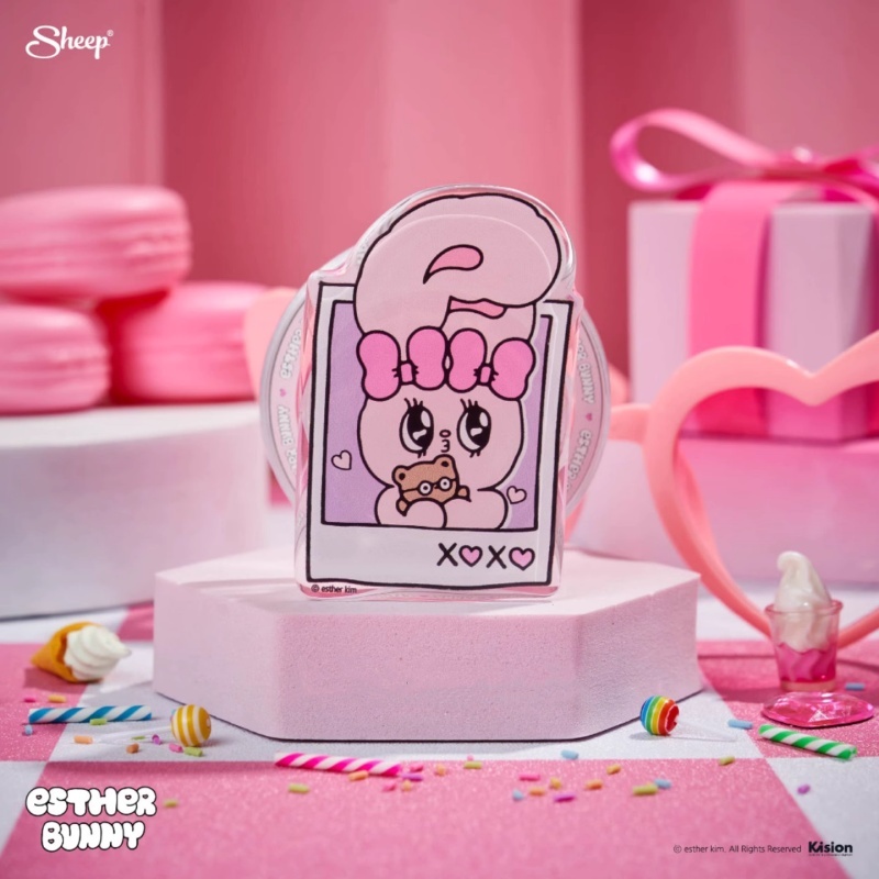 Hàn Quốc Esther Bunny Hoạt Hình Dễ Thương Cho Magsafe Socket Điện Thoại Từ Tính Griptok Grip Toak Đứng Cho IPhone Có Thể Gập Lại Sạc Không Dây Hộp Đựng Nhẫn