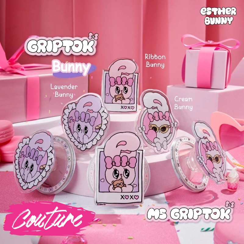 Hàn Quốc Esther Bunny Hoạt Hình Dễ Thương Cho Magsafe Socket Điện Thoại Từ Tính Griptok Grip Toak Đứng Cho IPhone Có Thể Gập Lại Sạc Không Dây Hộp Đựng Nhẫn