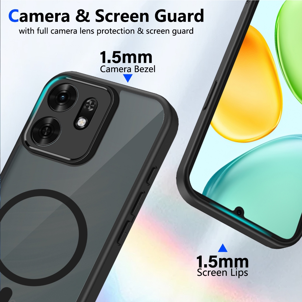 Ốp lưng thông minh Honor 500 Vỏ thu hút từ tính màu đen mờ cho vỏ điện thoại Honor 500 Smart 5G
