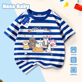Áo thun cotton trẻ em NASA in hình con vật, thoáng mát, tay ngắn mùa hè dành cho bé trai và bé gái