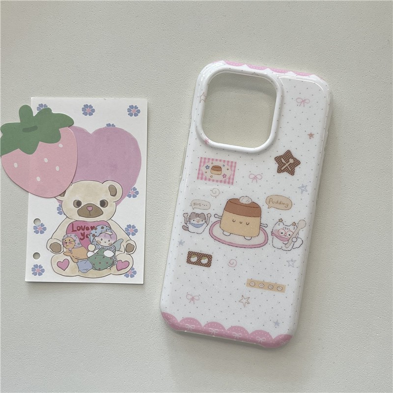 Ốp điện thoại xử lý iPhone 17 Pro Max Pudding họa tiết TPU
