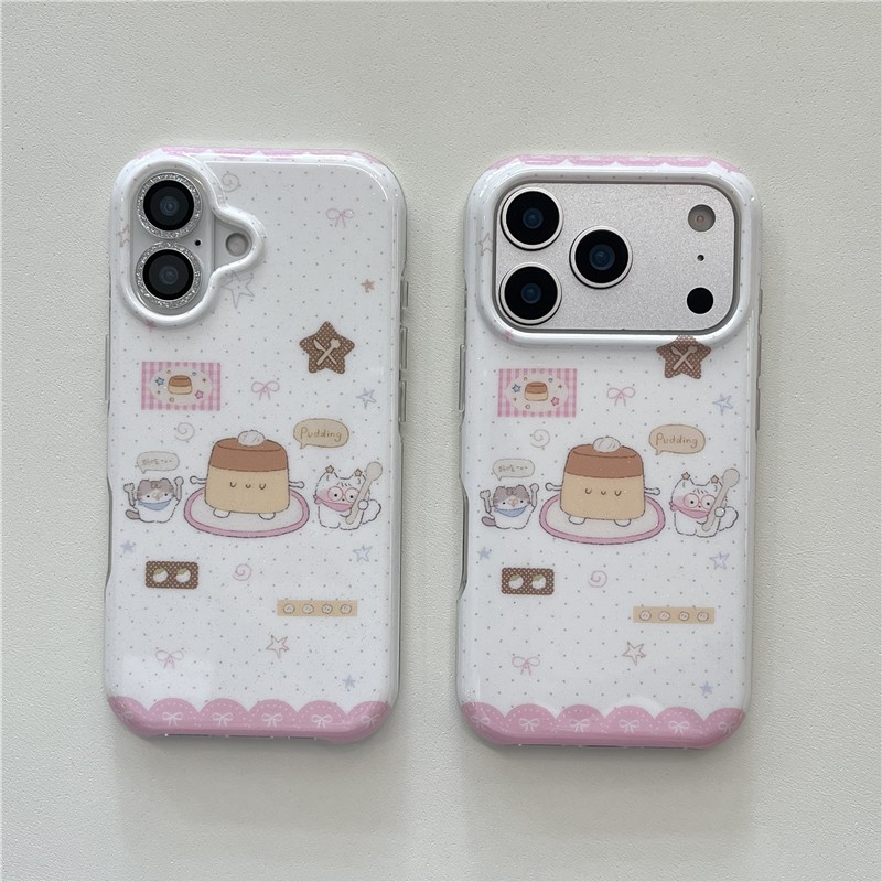 Ốp điện thoại xử lý iPhone 17 Pro Max Pudding họa tiết TPU