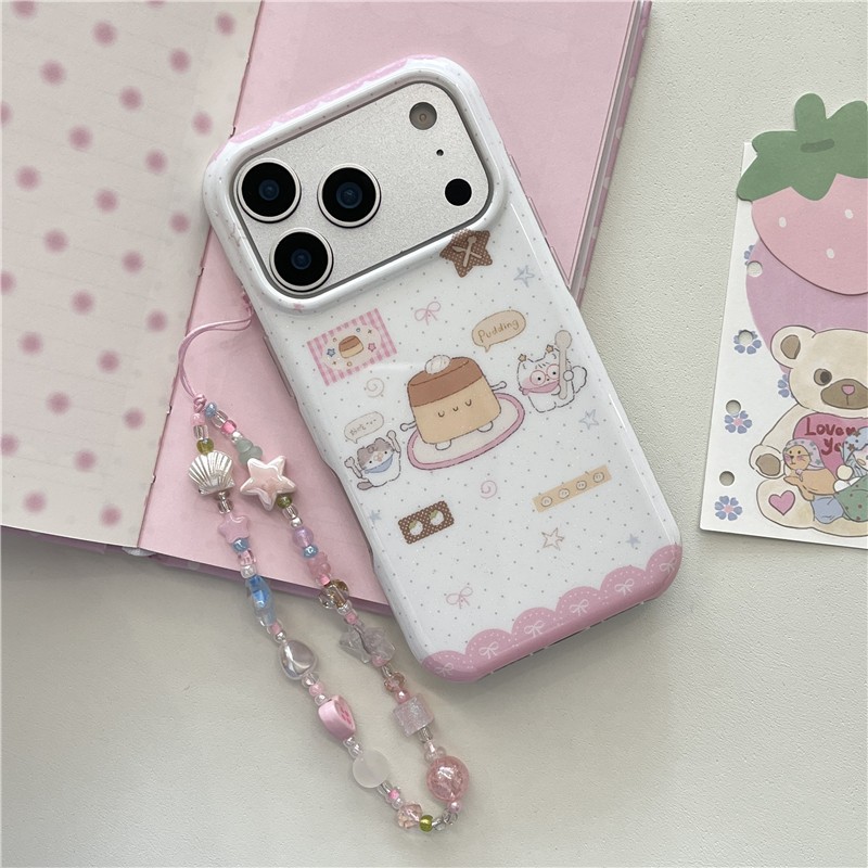 Ốp điện thoại xử lý iPhone 17 Pro Max Pudding họa tiết TPU