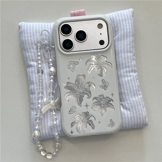 Ốp điện thoại iPhone 17 Pro Max Lily họa tiết hoa TPU chất liệu IMD