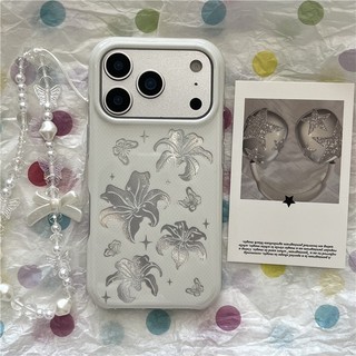 Ốp điện thoại iPhone 17 Pro Max Lily họa tiết hoa TPU chất liệu IMD