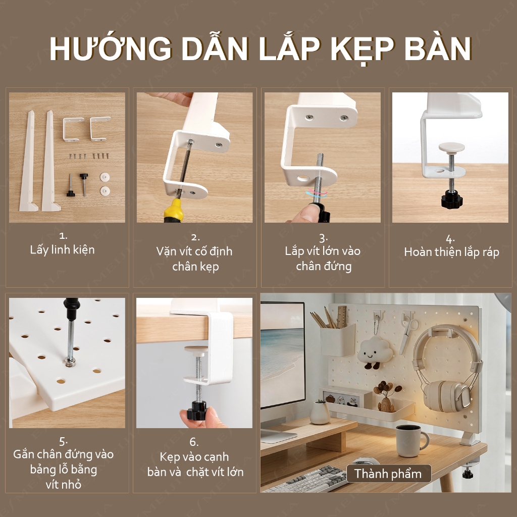 【BASE】Bảng lỗ bàn học năm 2026 — Lắp đặt không cần khoan, giá treo phụ kiện văn phòng, giúp không gian để sách rộng rãi hơn | BigBuy360 - bigbuy360.vn