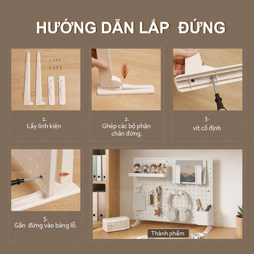 【BASE】Bảng lỗ bàn học năm 2026 — Lắp đặt không cần khoan, giá treo phụ kiện văn phòng, giúp không gian để sách rộng rãi hơn | BigBuy360 - bigbuy360.vn