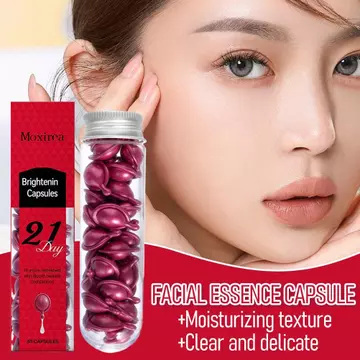 21 Cái / hộp Viên Serum Dưỡng Ẩm Tinh Chất Viên Tinh Chất Dưỡng Ẩm Làm Sáng Da Mặt Serum Làm Mềm Da Làm Mịn Da Chăm Sóc Da (Sử Dụng 21 Ngày)