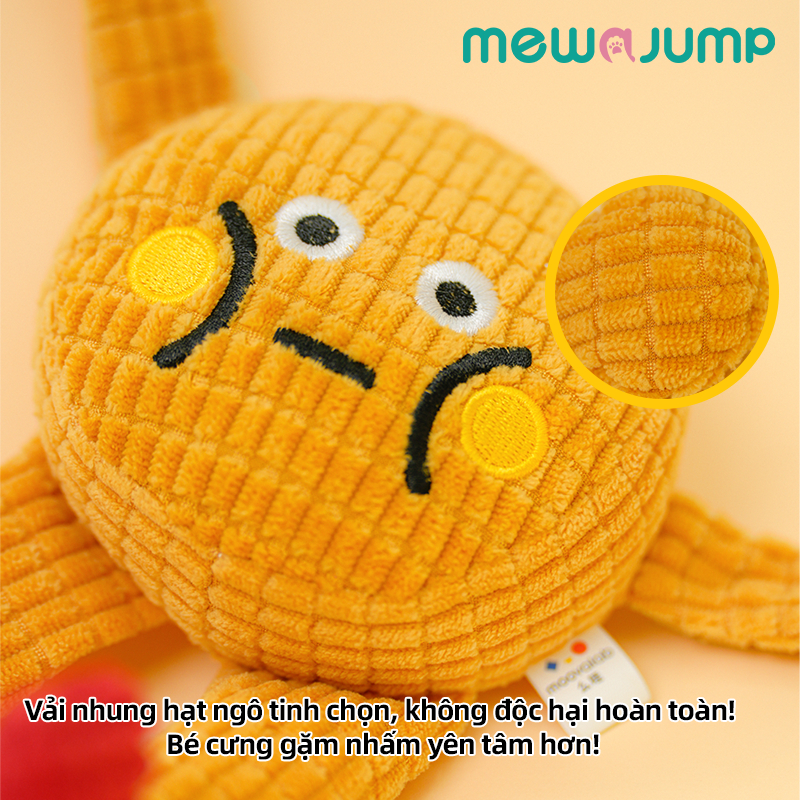 Đồ chơi mèo sang trọng MewaJump có cỏ & âm thanh & giấy nhăn mềm bền bỉ Làm sạch răng chống cắn